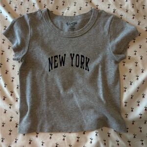 Brandy Melville Gray New York Tee